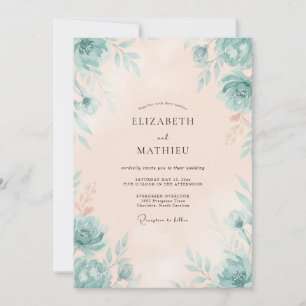 Invitation Peinture de mer crémeuse pour mariage