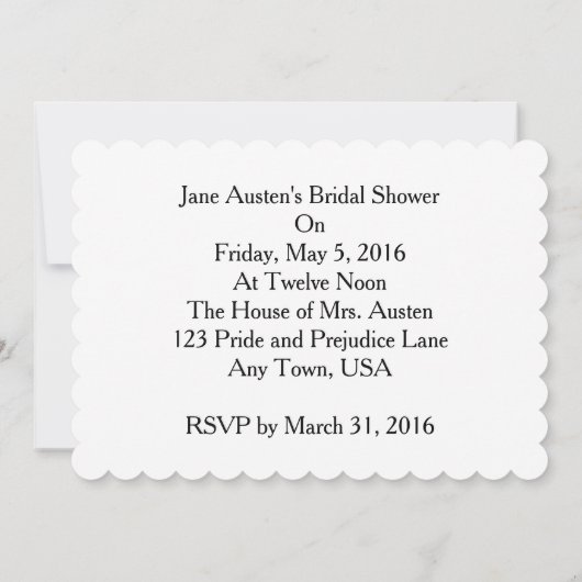 Invitation Peinture de papillon par Julia Hanna (Dos)