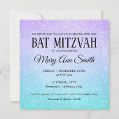 Invitation Peinture de Parties scintillant Faux Bat mitzvah v (Devant)