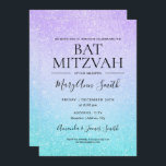 Invitation Peinture de Parties scintillant Faux Bat mitzvah v<br><div class="desc">Elégant design "Bat mitzvah Party" avec modèle d'invitation moderne Purple & Turquoise Faux Parties scintillant Paint. Impressionnez votre famille et vos amis avec ce design élégant et élégant. Facile à utiliser et facile à personnaliser.</div>