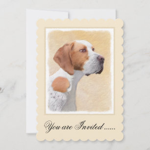 Invitation Peinture de pointeur - jolie art original de chien