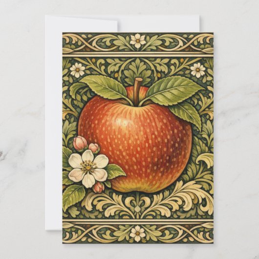 Invitation Peinture de pomme vintage  (Devant)