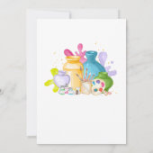 Invitation Peinture de poterie fête d'anniversaire (Dos)