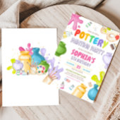Invitation Peinture de poterie fête d'anniversaire