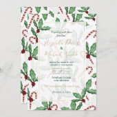 Invitation Peinture de Sucre de canne aux baies rouges Feuill (Devant / Derrière)