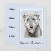 Invitation Peinture de Wolfhound en Irlande - Beau art origin (Devant / Derrière)