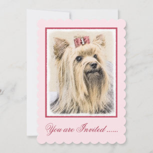 Invitation Peinture de Yorkshire Terrier - Art Original Migno