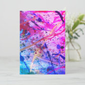 Invitation Peinture d'éclaboussure (Debout devant)