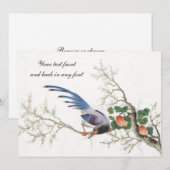 Invitation Peinture d'oiseaux chinois (Devant / Derrière)