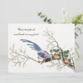Invitation Peinture d'oiseaux chinois (Debout devant)