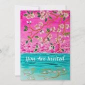 Invitation Peinture d'ondulation de l'eau de Sakura de (Devant)