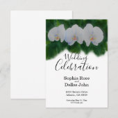 Invitation Peinture d'orchidée à l'aquarelle blanche (Devant / Derrière)