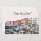 Invitation Peinture du Grand Canal, Venise, Italie Mariage (Devant)