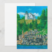 Invitation Peinture du phare de Bear Island (Devant / Derrière)