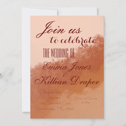 Invitation Peinture en terre cuite (Devant)