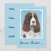 Invitation Peinture espagnole Springer anglaise Peinture orig (Devant / Derrière)