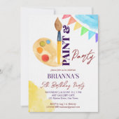 Invitation Peinture et art de fête modèle de fête à thème (Devant)