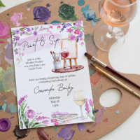 Peinture et dégustation de vin et chevalet d'art p