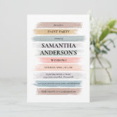 Invitation Peinture et Fête des mariées de sip (Debout devant)