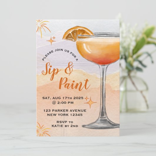 Invitation Peinture Et Sip (Debout devant)