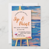 Invitation Peinture Et Sip Paint Party Adulte (Devant)