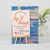 Invitation Peinture Et Sip Paint Party Adulte (Debout devant)