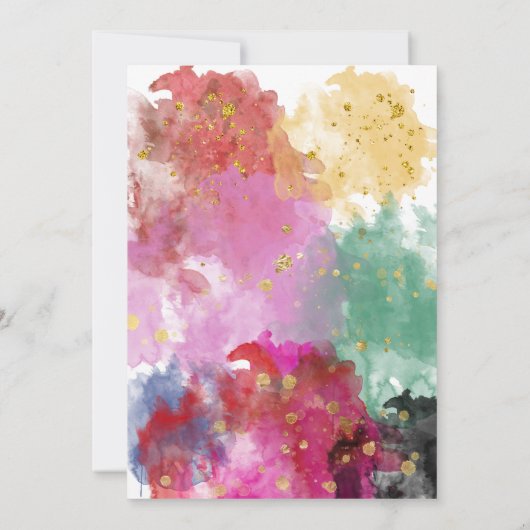 Invitation Peinture fête d'anniversaire (Dos)