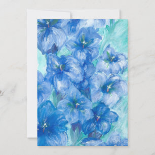 Invitation Peinture Fleur sauvage Gentienne Bleue