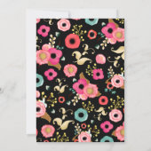 Invitation Peinture florale moderne fête de graduation person (Dos)