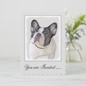 Invitation Peinture française de Bulldog (Pied de broche) - A (Debout devant)