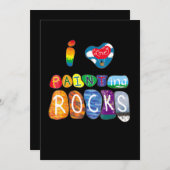 Invitation Peinture | I Love Rock Painter Funny Rock Painter (Devant / Derrière)