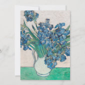 Invitation Peinture impressionniste vase d'iris de Van Gogh (Dos)