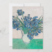 Invitation Peinture impressionniste Vase Iris de Van Gogh (Dos)