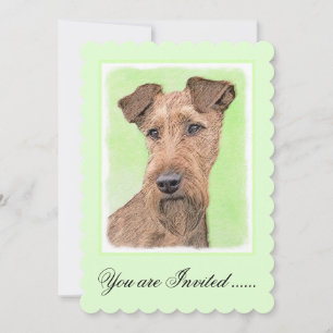 Invitation Peinture Irlandaise Terrier - Cute Original Chien