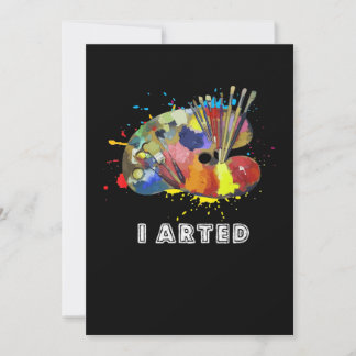 Invitation Peinture|J'ai écrit Aunny Art Peintre Artiste Pein