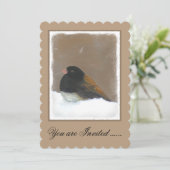 Invitation Peinture Junco foncée - Art original pour oiseaux (Debout devant)