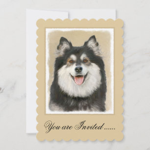 Invitation Peinture Lapphund Finlandaise - Joli art original