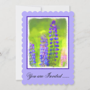 Invitation Peinture Lupine - Art Fleur Original