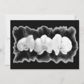 Invitation Peinture moderne de l'orchidée tropicale noire bla (Devant)