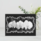 Invitation Peinture moderne de l'orchidée tropicale noire bla (Debout devant)