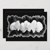 Invitation Peinture moderne de l'orchidée tropicale noire bla (Devant / Derrière)