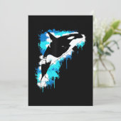 Invitation Peinture | Orca Whale Watercolor Peinture arimente (Debout devant)