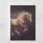 Invitation Peinture Pastel D'Un Cheval De Course (Dos)
