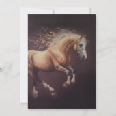 Invitation Peinture Pastel D'Un Cheval De Course (Dos)