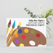 Invitation Peinture pinceau et palette, arts et artisanat Ann (Debout devant)