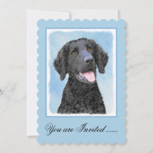 Invitation Peinture Retriever recouverte de boue - Art Chien