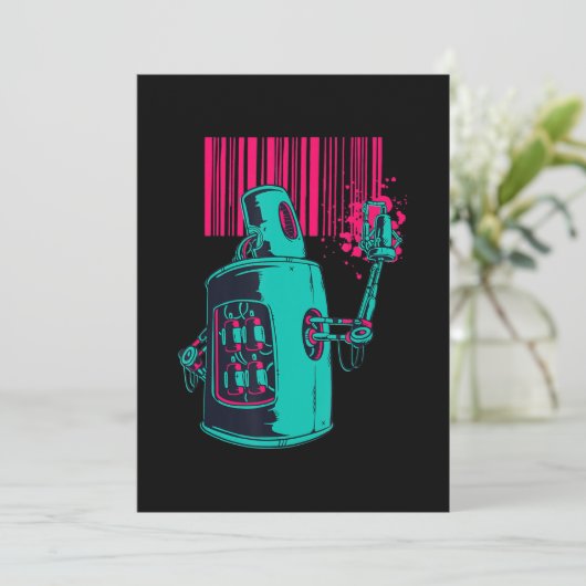 Invitation Peinture| Robot Spray Painting Grafi Bar Code (Debout devant)