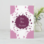 Invitation Peinture rose (Debout devant)