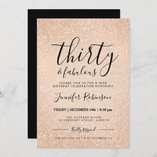 Invitation Peinture simple 30e anniversaire Rose Parties scin