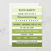 Invitation Peinture verte, échantillon de la partie de chauff (Devant / Derrière)